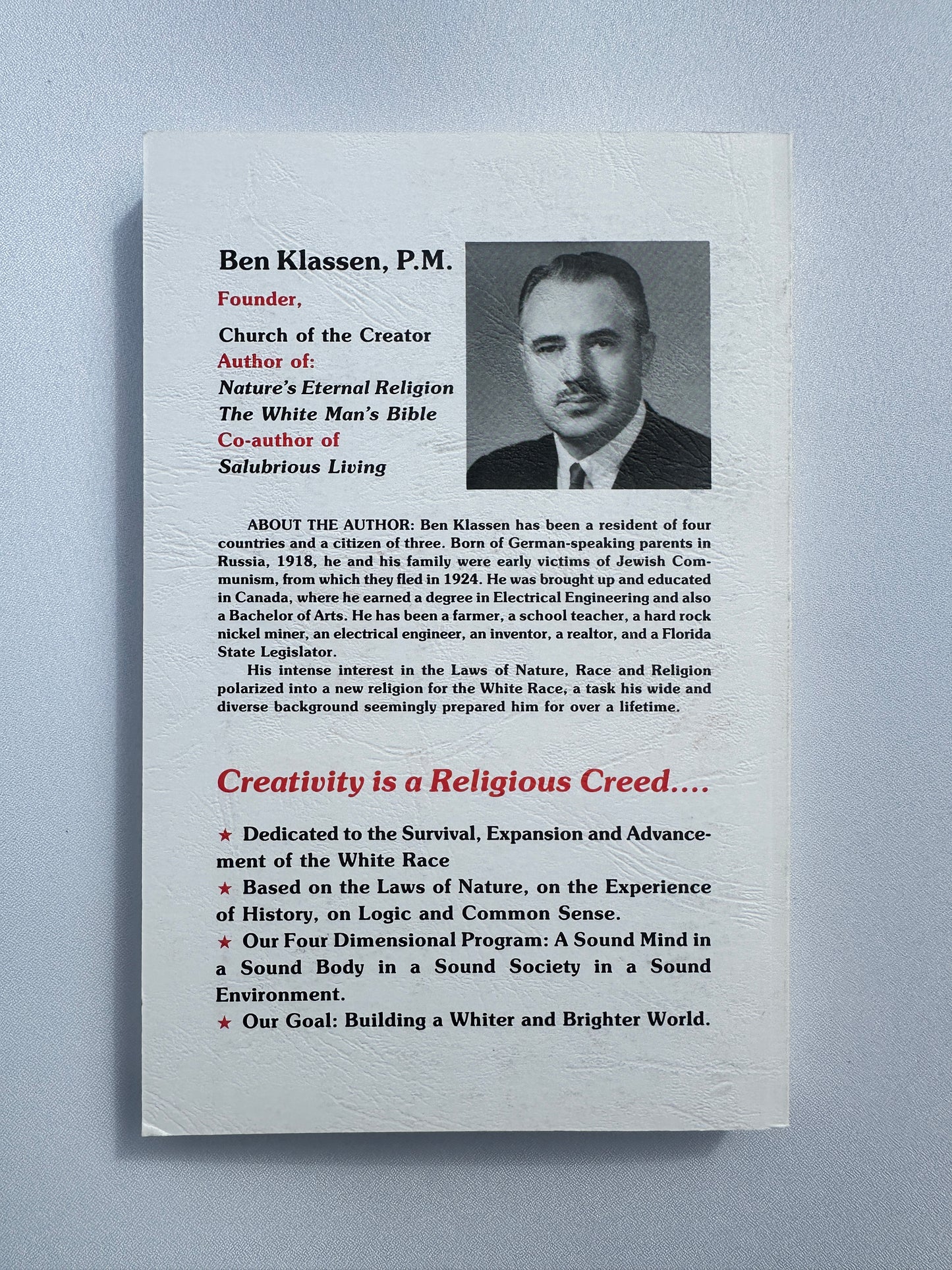 Expanding Creativity: An Idea Whose Time Has Come by Ben Klassen PB