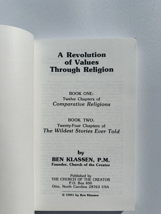 Revolution of Values through Religion by Ben Klassen
