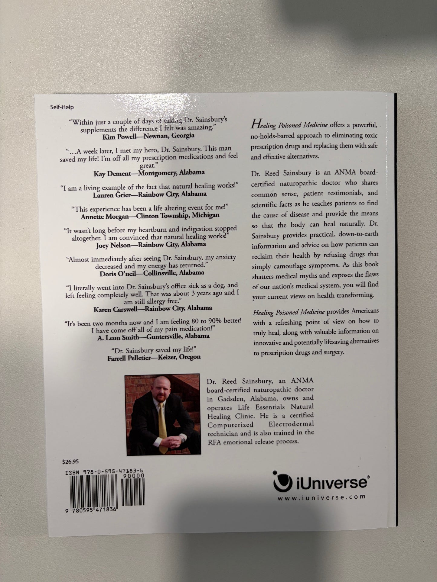 'Healing Poisoned Medicine: Medicine to Kill or Medicine to Heal by Reed Sainsbury PB