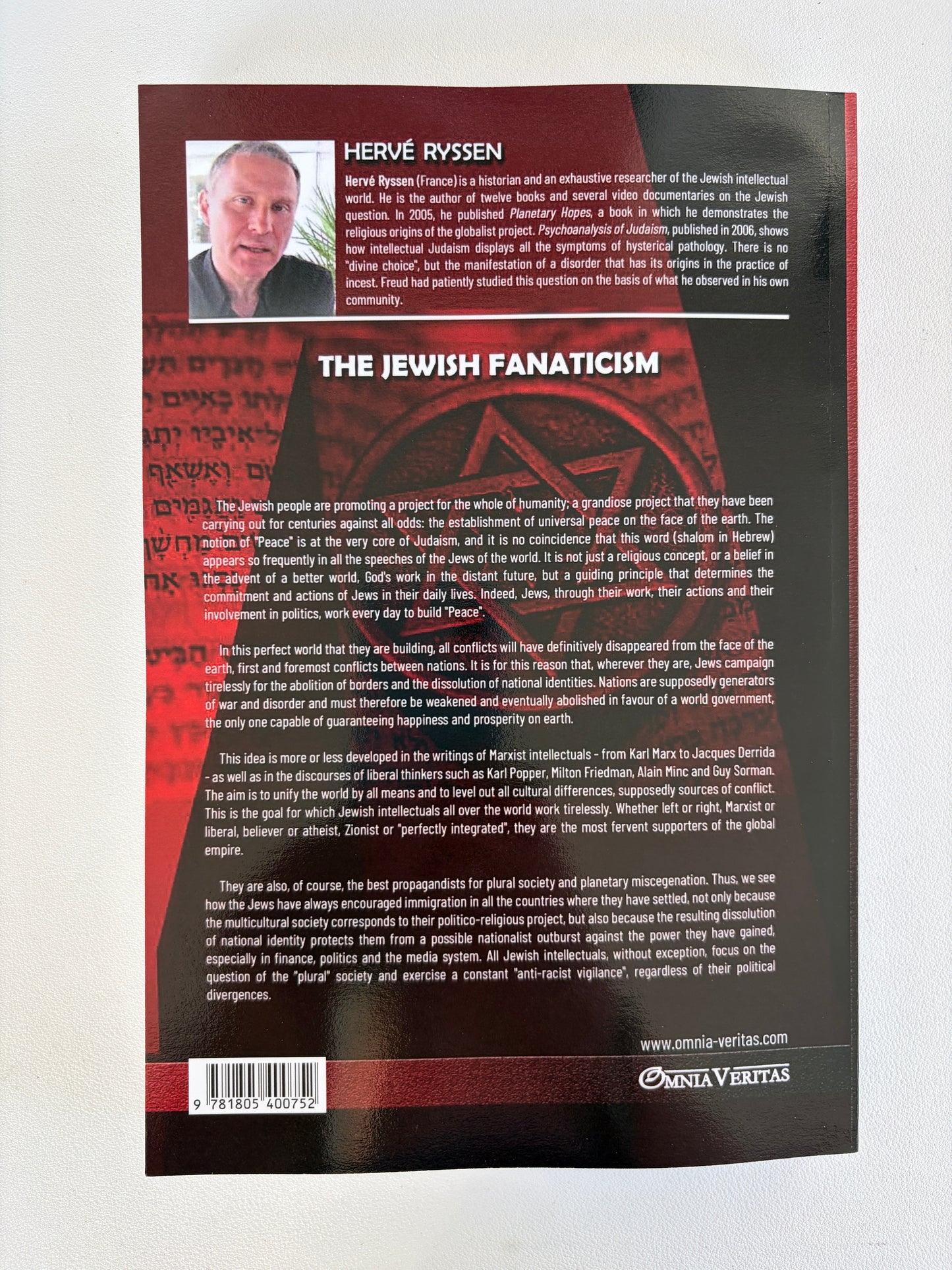 Jewish Fanaticism by Herve Ryssen PB