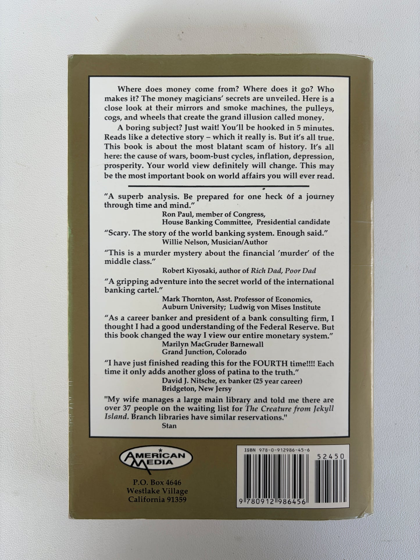 Creature from Jekyll Island by Edward Griffin PB