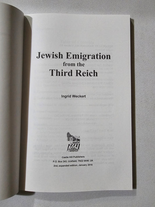 'Jewish Emigration from the Third Reich by Ingrid Weckert