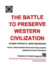 Battle to Preserve Western Civilization: European Folk Soul vs Jewish Supremacism by Noble Protagonist