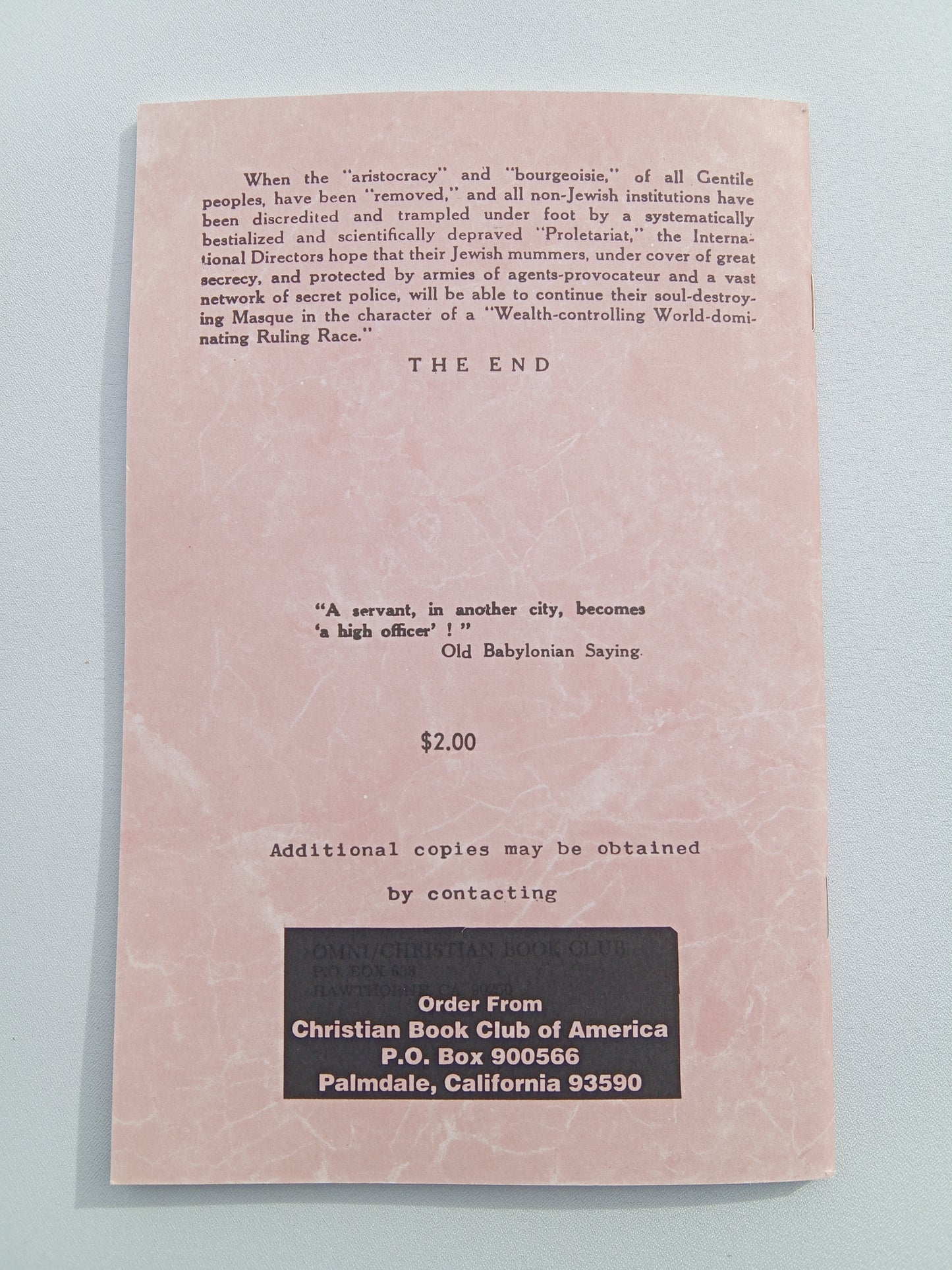Great Jewish Masque: Ass in the Lion's Skin by Arnold Leese SB