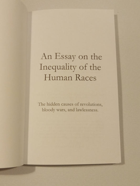 Essay on the Inequality of Human Races: Causes of Wars by Arthur de Gobineau PB