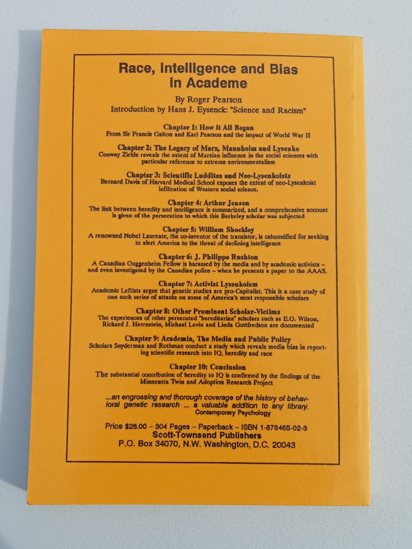 Heredity and Humanity: Race, Eugenics, and Modern Science by Roger Pearson PB