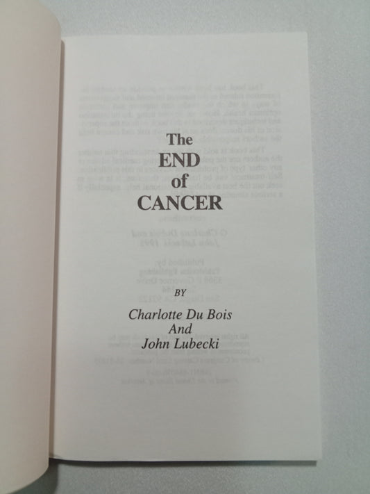 End of Cancer by Charlotte DuBois