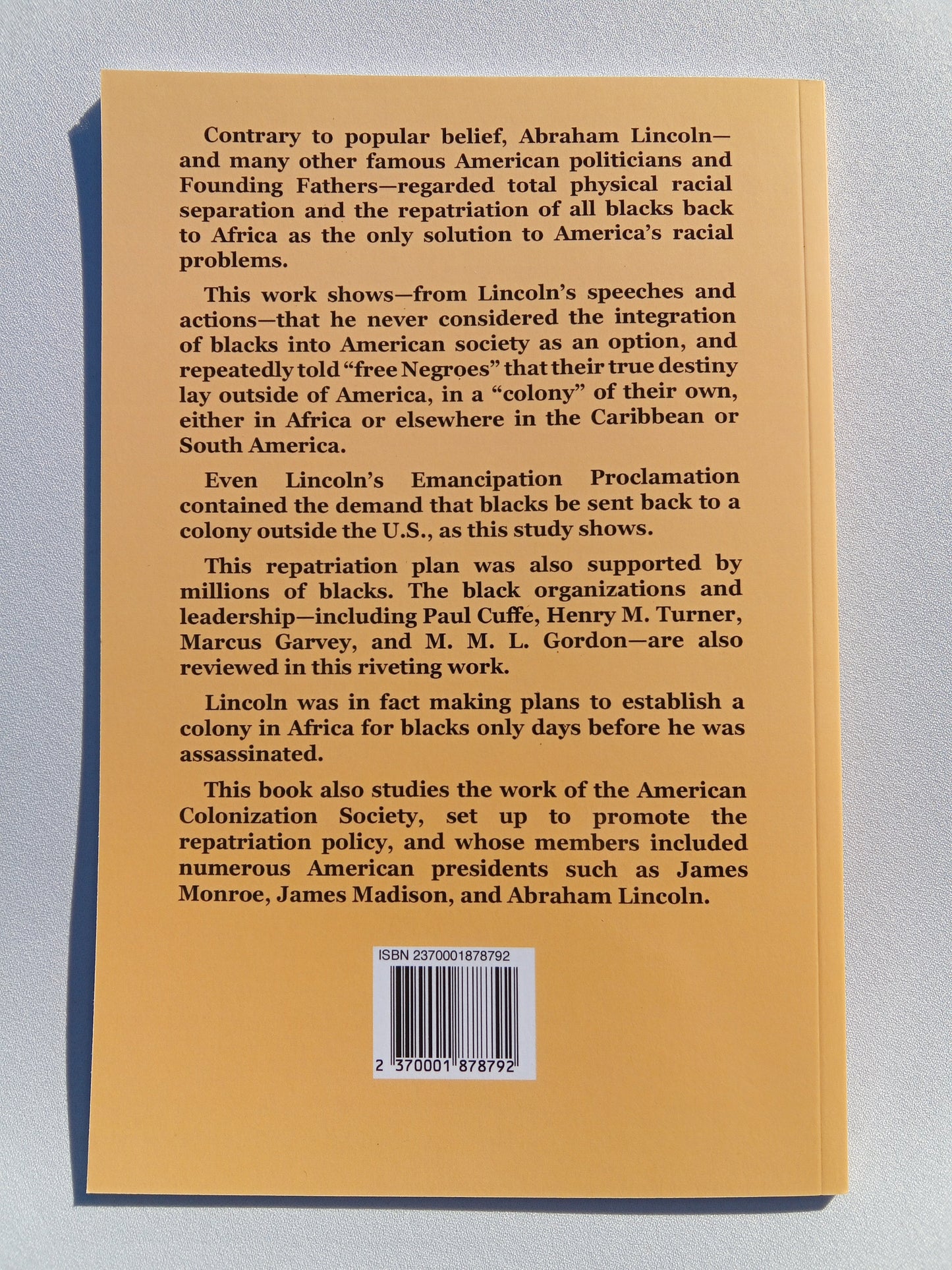 Lincoln's Negro Policy by Earnest Cox PB