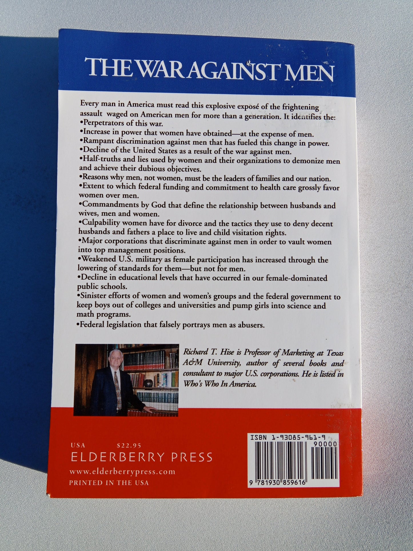 War Against Men: What Men Must Do if America is to Survive by Richard Hise