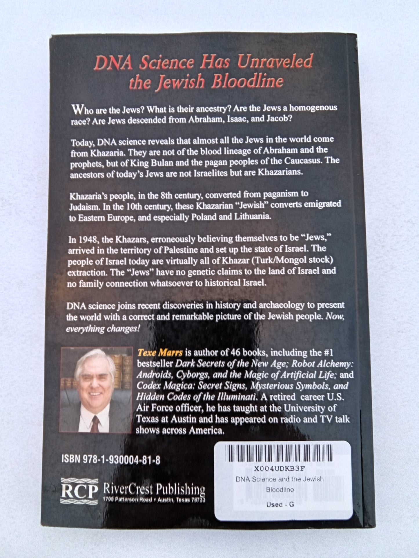 DNA Science and the Jewish Bloodline by Texe Marrs PB