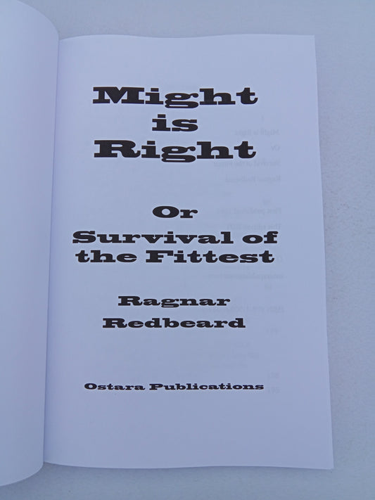 'Might is Right: Survival of the Fittest by Ragnar Redbeard PB
