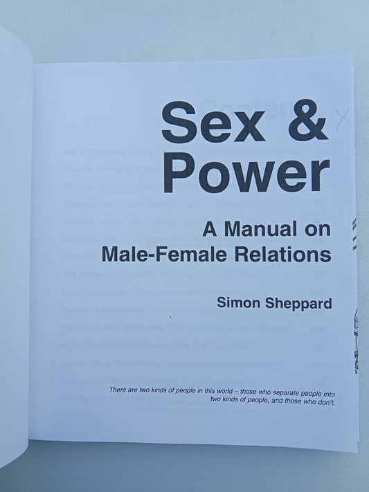 Sex and Power: A Manual on Male-Female Relations by Simon Sheppard HB