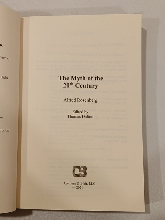 Myth of the 20th Century by Alfred Rosenberg PB