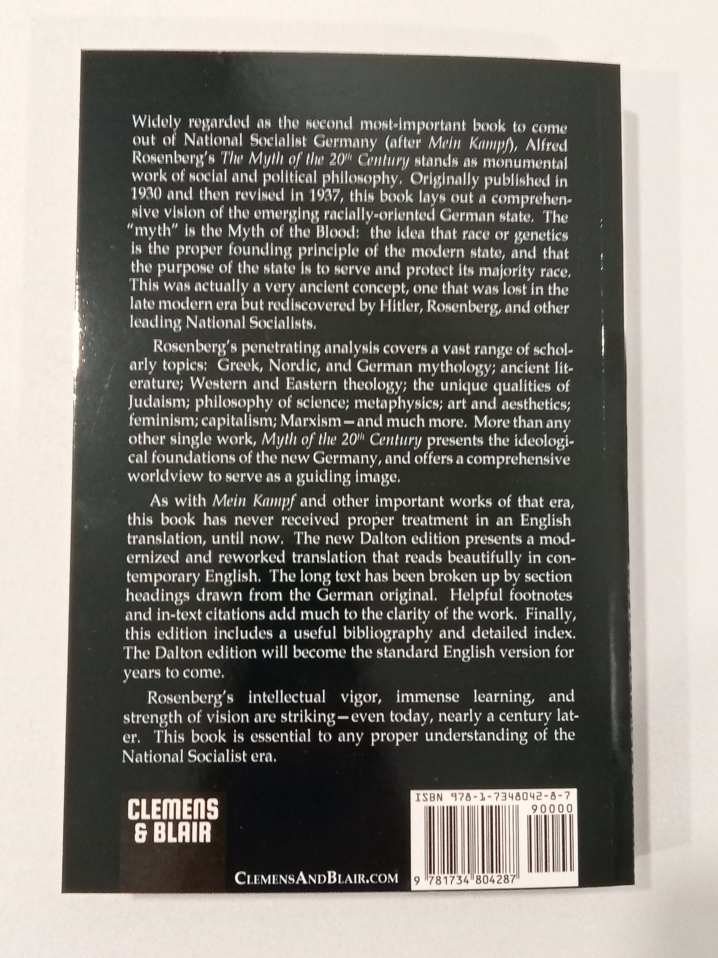 Myth of the 20th Century by Alfred Rosenberg PB