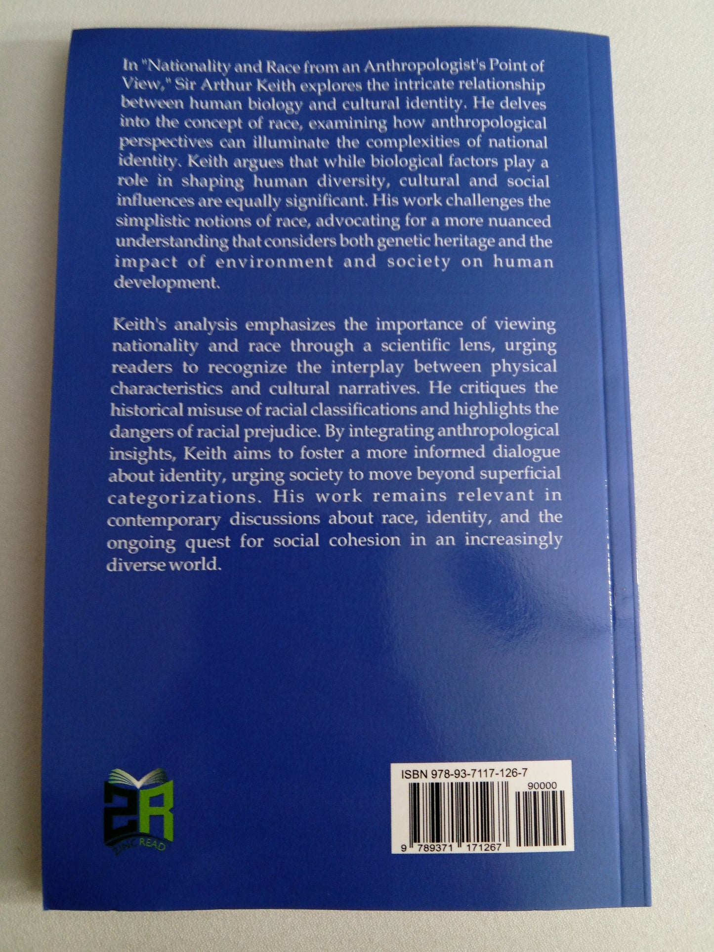 Nationality and Race: Anthropologist's Point-of-View by Arthur Keith PB