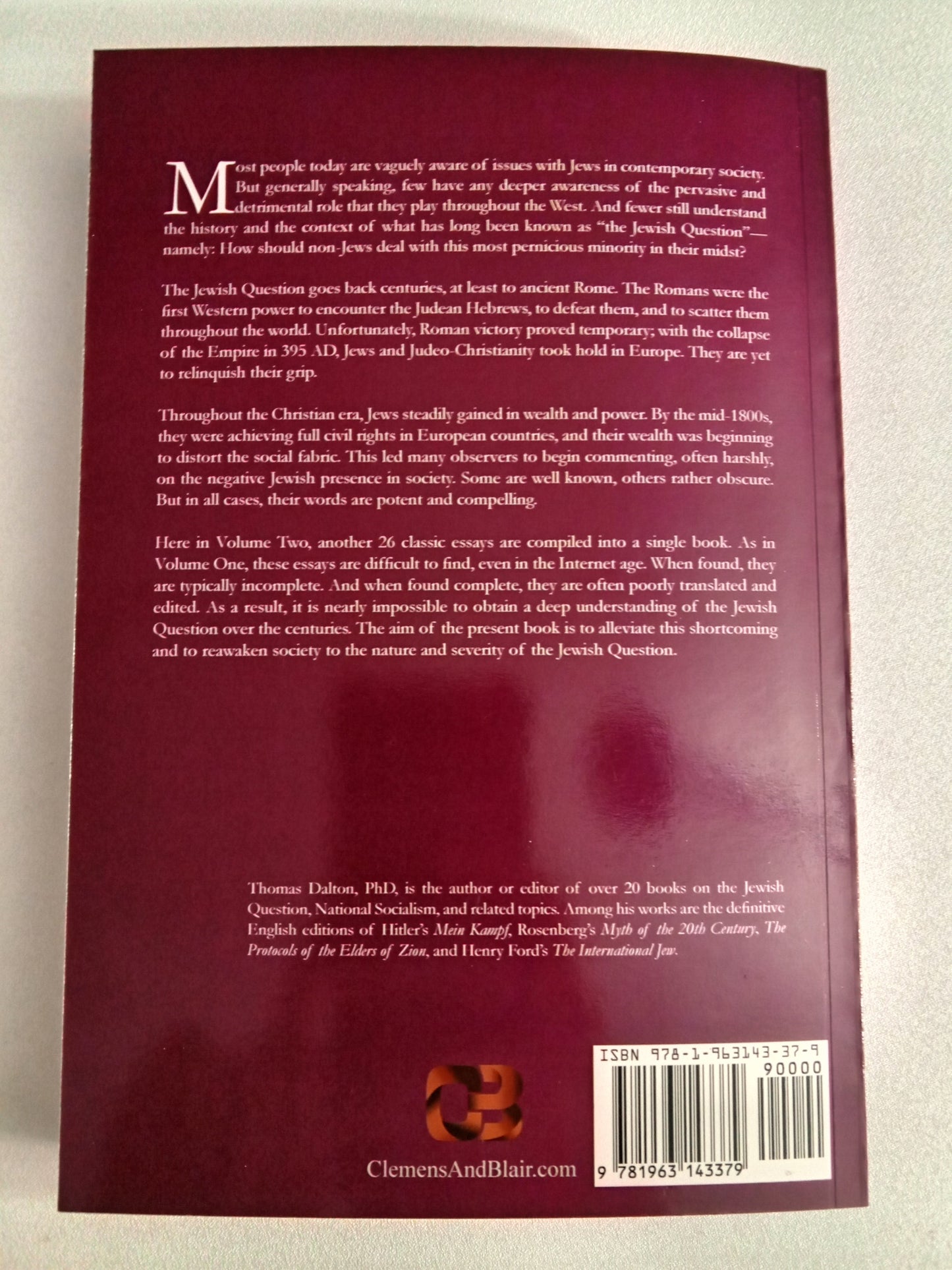 Classic Essays on the Jewish Question, Volume 2 by Thomas Dalton PB