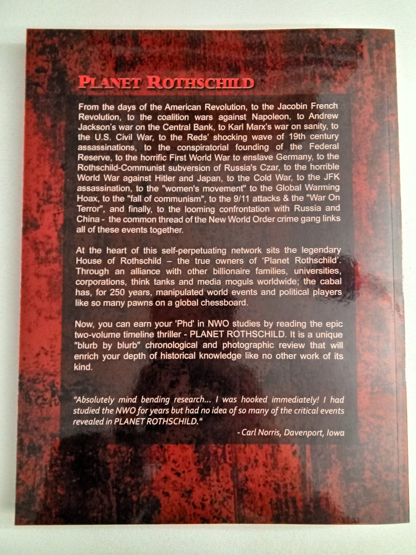 Planet Rothschild, Volume 1: The Forbidden History of the New World Order, 1763 to 1939 by Michael King PB