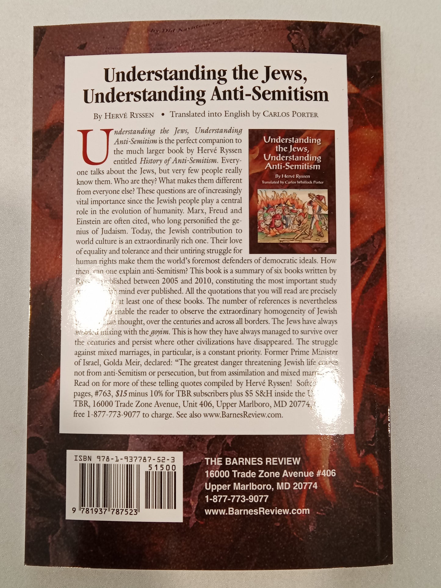 Understanding the Jews, Understanding Anti-Semitism by Herve Ryssen PB