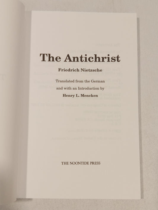 Antichrist by Friedrich Nietzsche PB