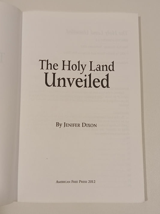 Holy Land Unveiled by Jenifer Dixon PB