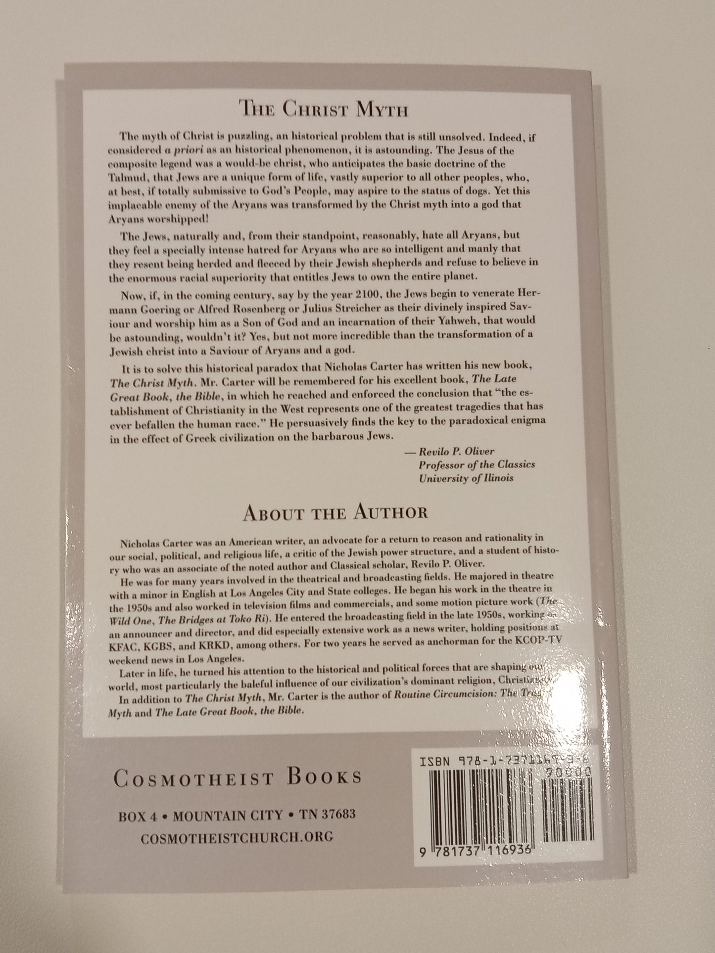 Christ Myth by Nicholas Carter PB