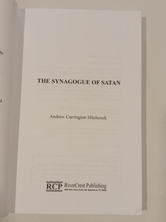 'Synagogue of Satan: The Secret History of Jewish World Domination by Andrew Hitchcock