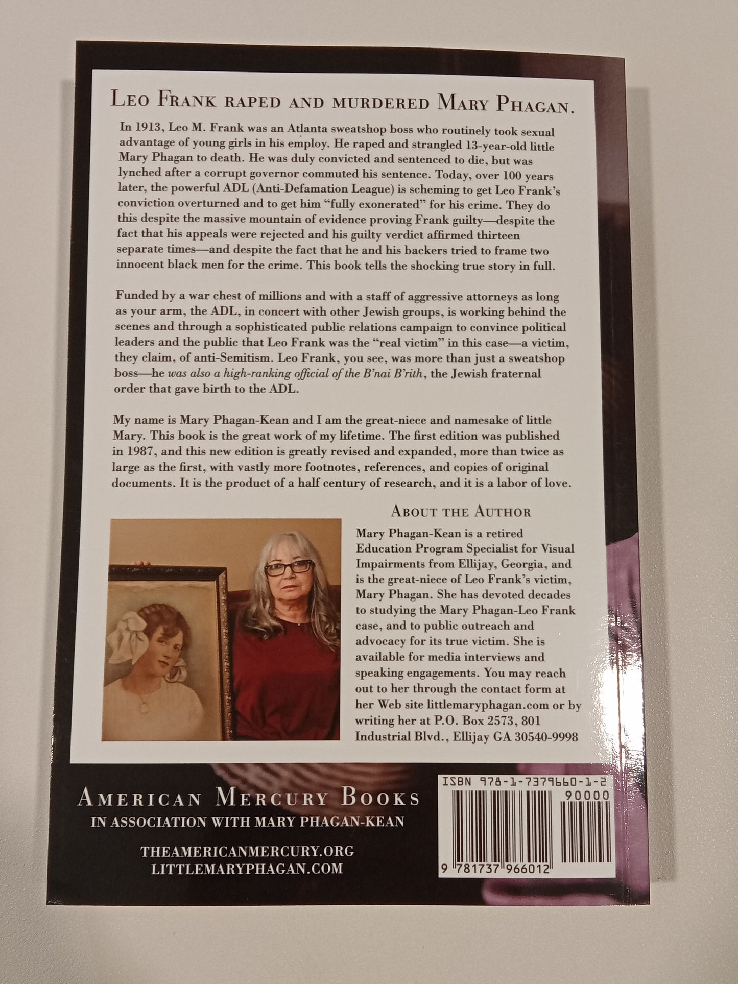 Murder of Little Mary Fagan: A True Story by Mary Phagan-Kean PB