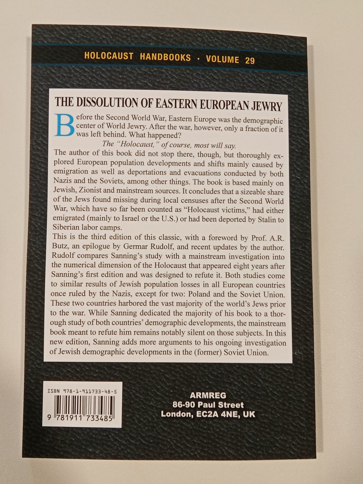 Dissolution of Eastern European Jewry by Walter Sanning PB