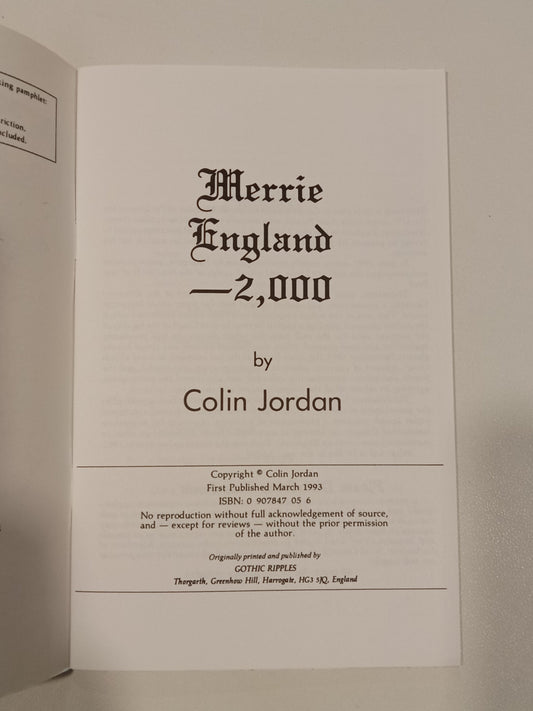 Merrie England: 2000 by Colin Jordan SB