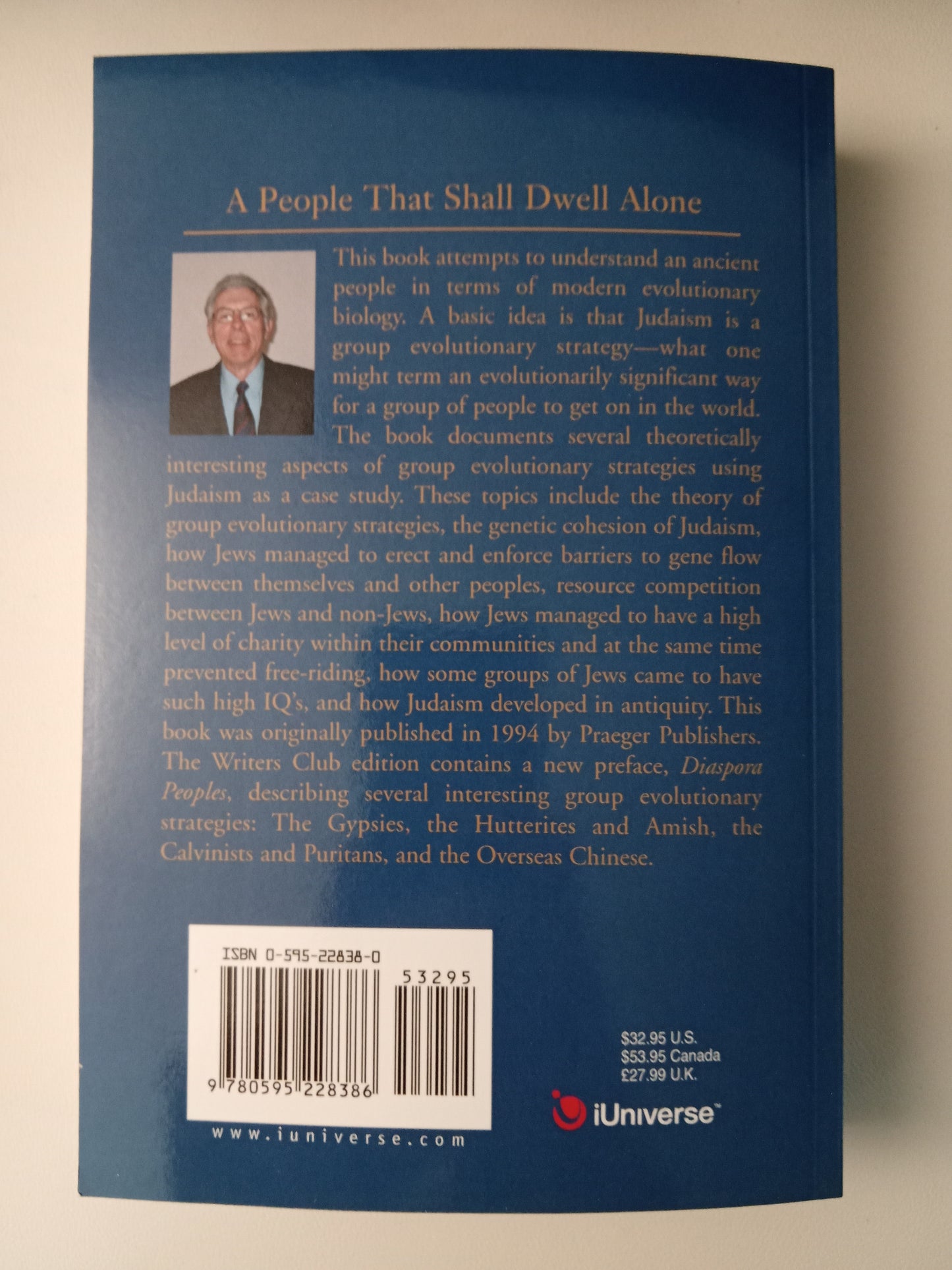 People That Shall Dwell Alone: Judaism as Group Strategy by Kevin MacDonald PB