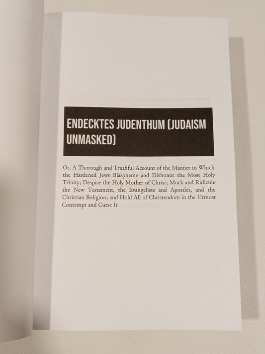Judaism Unmasked, Volume 3 by Johann Eisenmenger PB