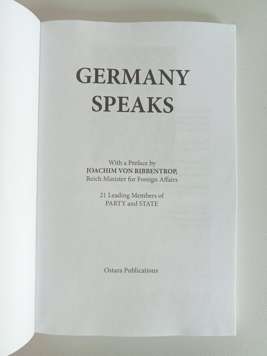 Germany Speaks: Germany Explains Itself by Joachim von Ribbentrop PB