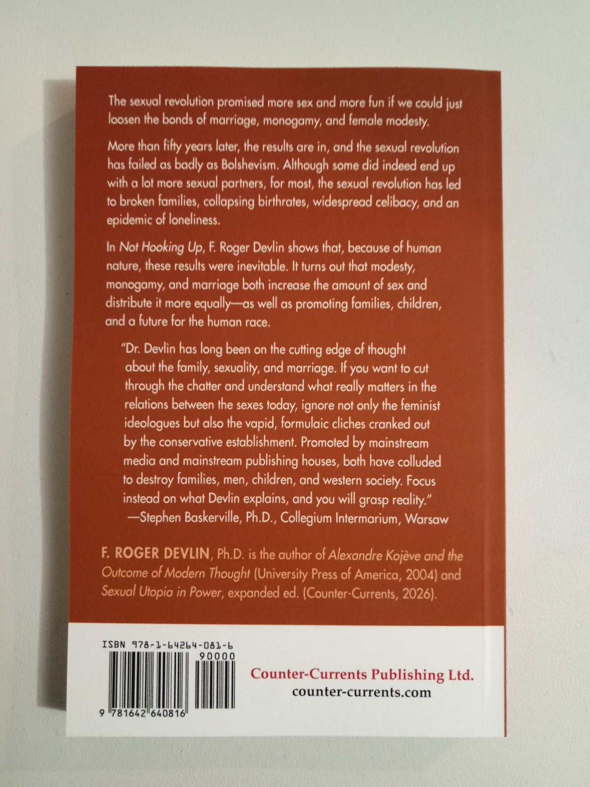 Not Hooking Up by Roger Devlin PB