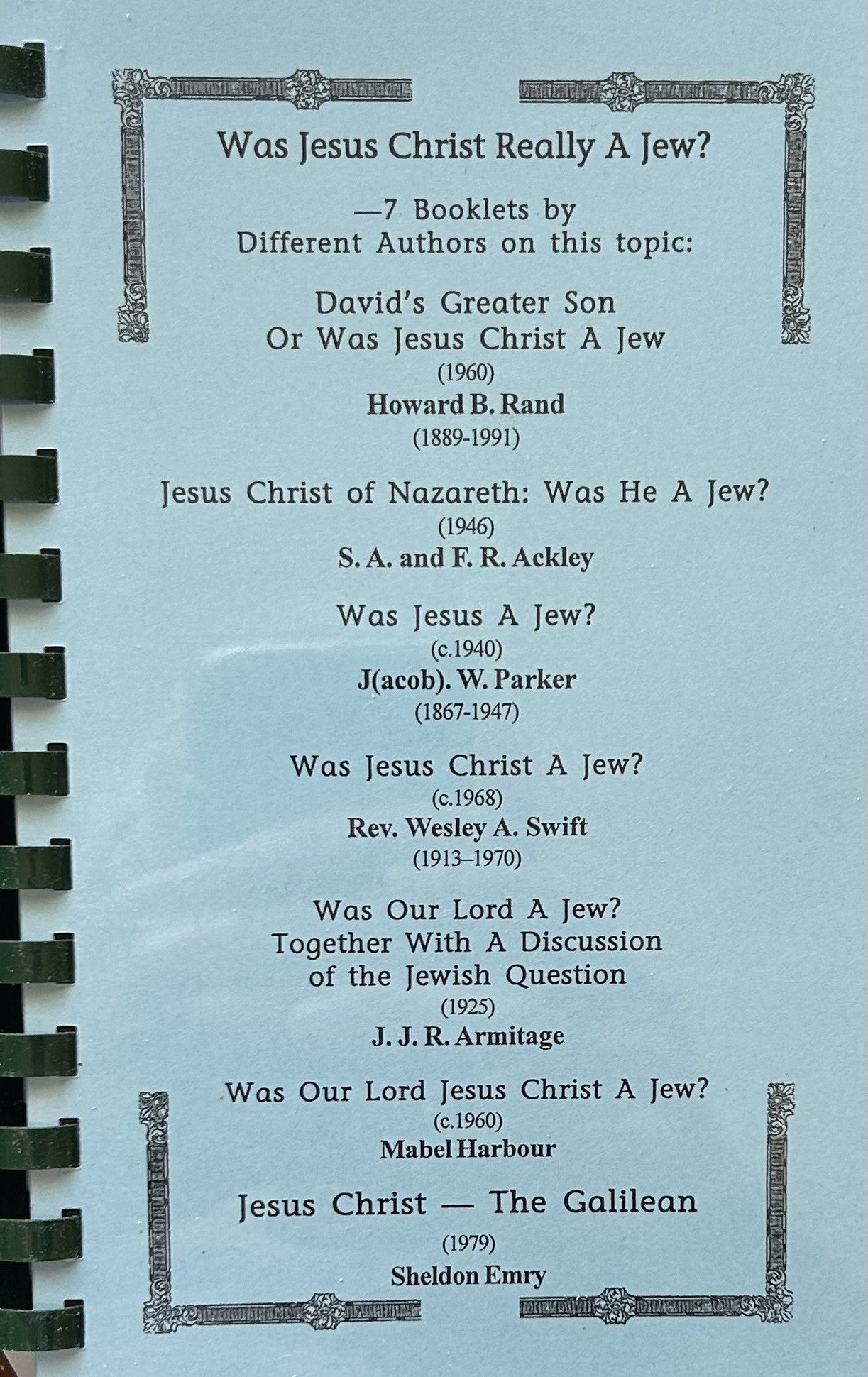 Was Christ Really a Jew by Howard Rand