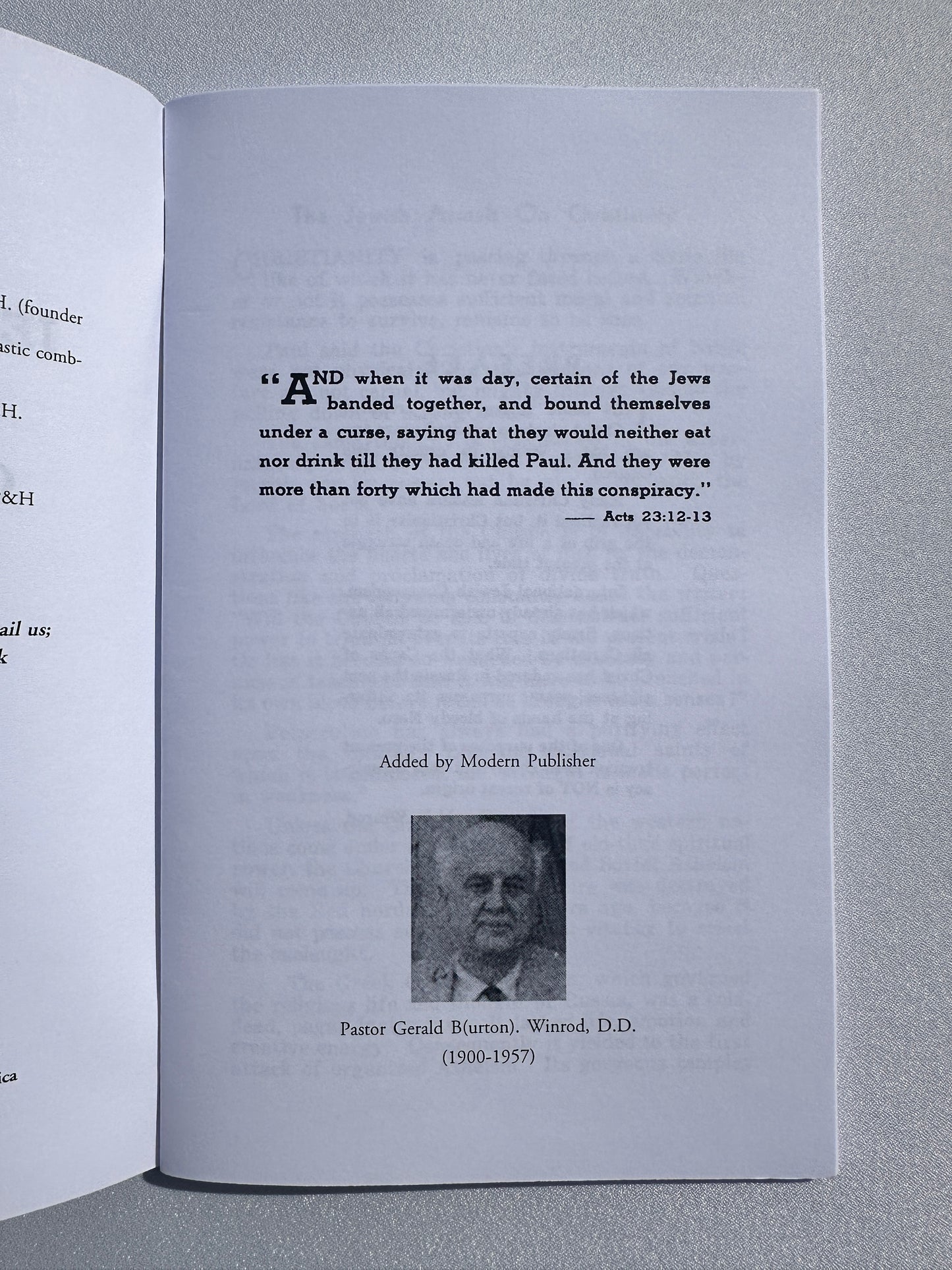 Jewish Assault on Christianity by Gerald Winrod SB