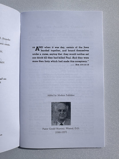 Jewish Assault on Christianity by Gerald Winrod SB