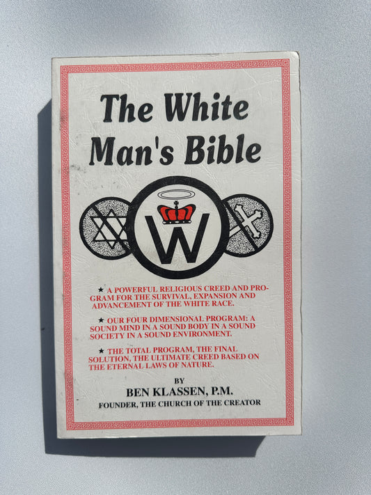 'White Man's Bible by Ben Klassen