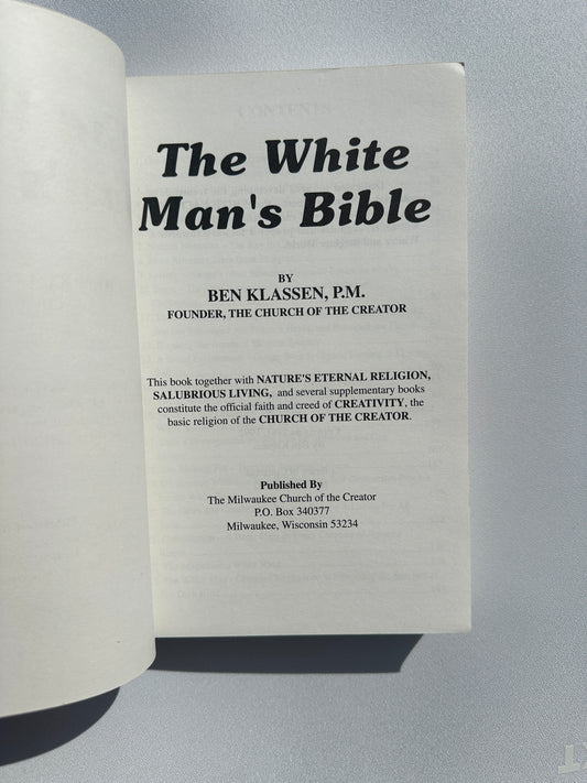 'White Man's Bible by Ben Klassen