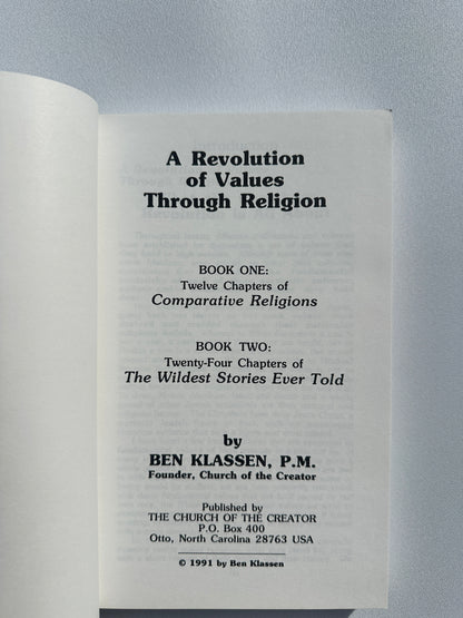 Revolution of Values through Religion by Ben Klassen
