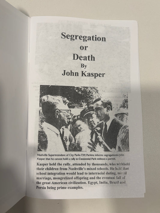 Segregation or Death by John Kasper SB