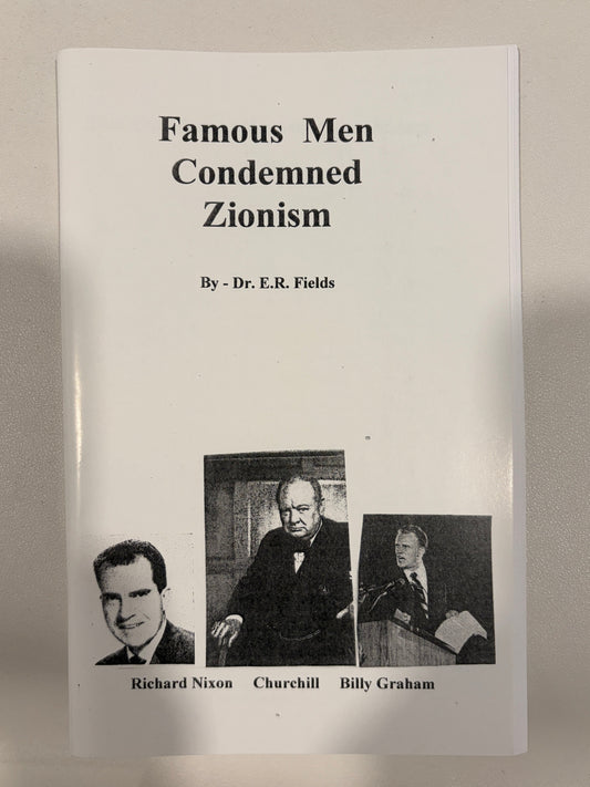 Famous Men Condemned Zionism by Edward Fields SB