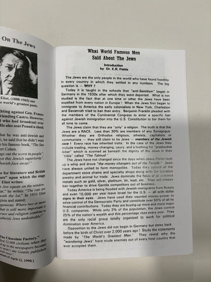 Famous Men Condemned Zionism by Edward Fields SB