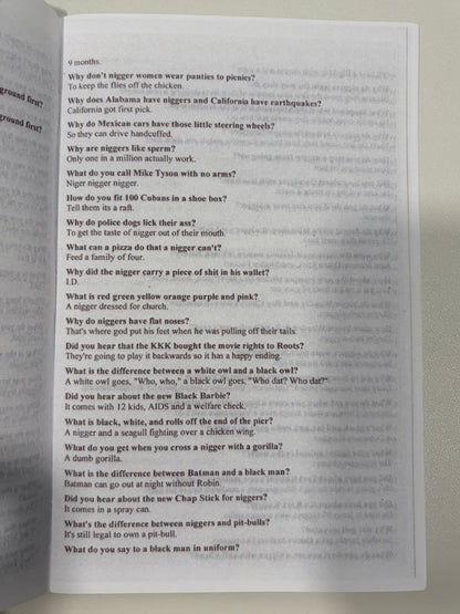 Nigger Jokes by William Bader SB