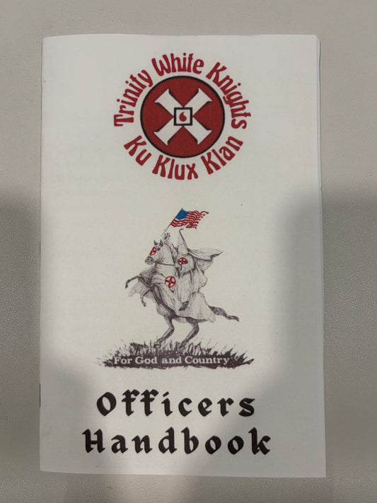 Officer's Handbook of the Trinity White Knights by William Bader SB