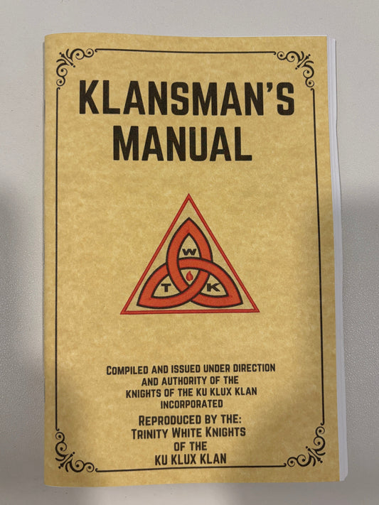 Klansman's Manual by William Bader SB