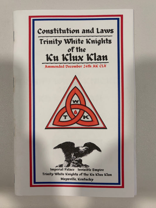 Constitution and Laws of the White Trinity Knights by William Bader SB