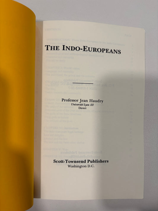 Indo-Europeans by Jean Haudry PB