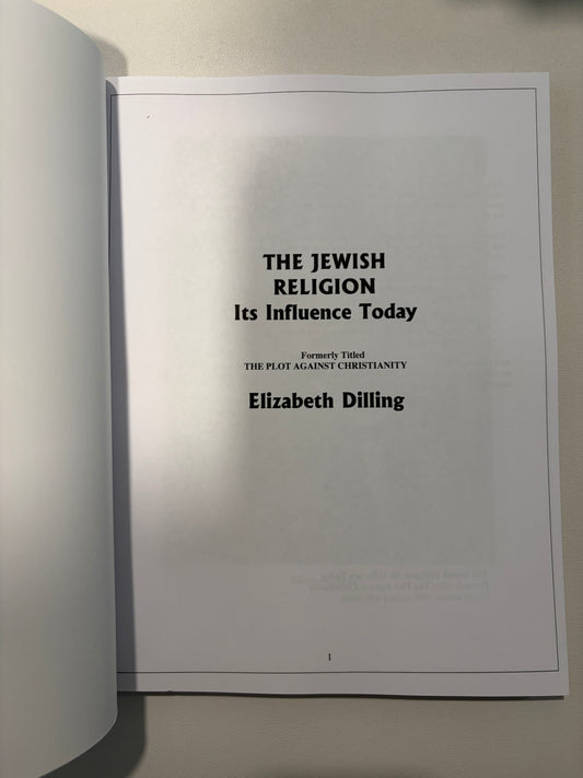 Jewish Religion: Its Influence Today by Elizabeth Dilling PB