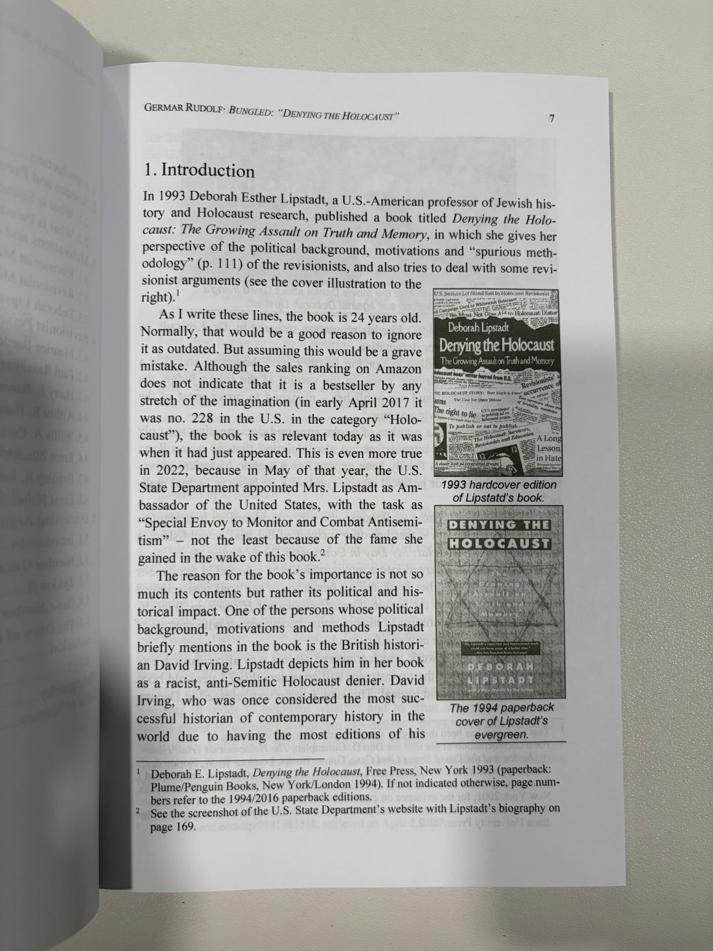 Bungled: Denying the Holocaust by Germar Rudolf PB