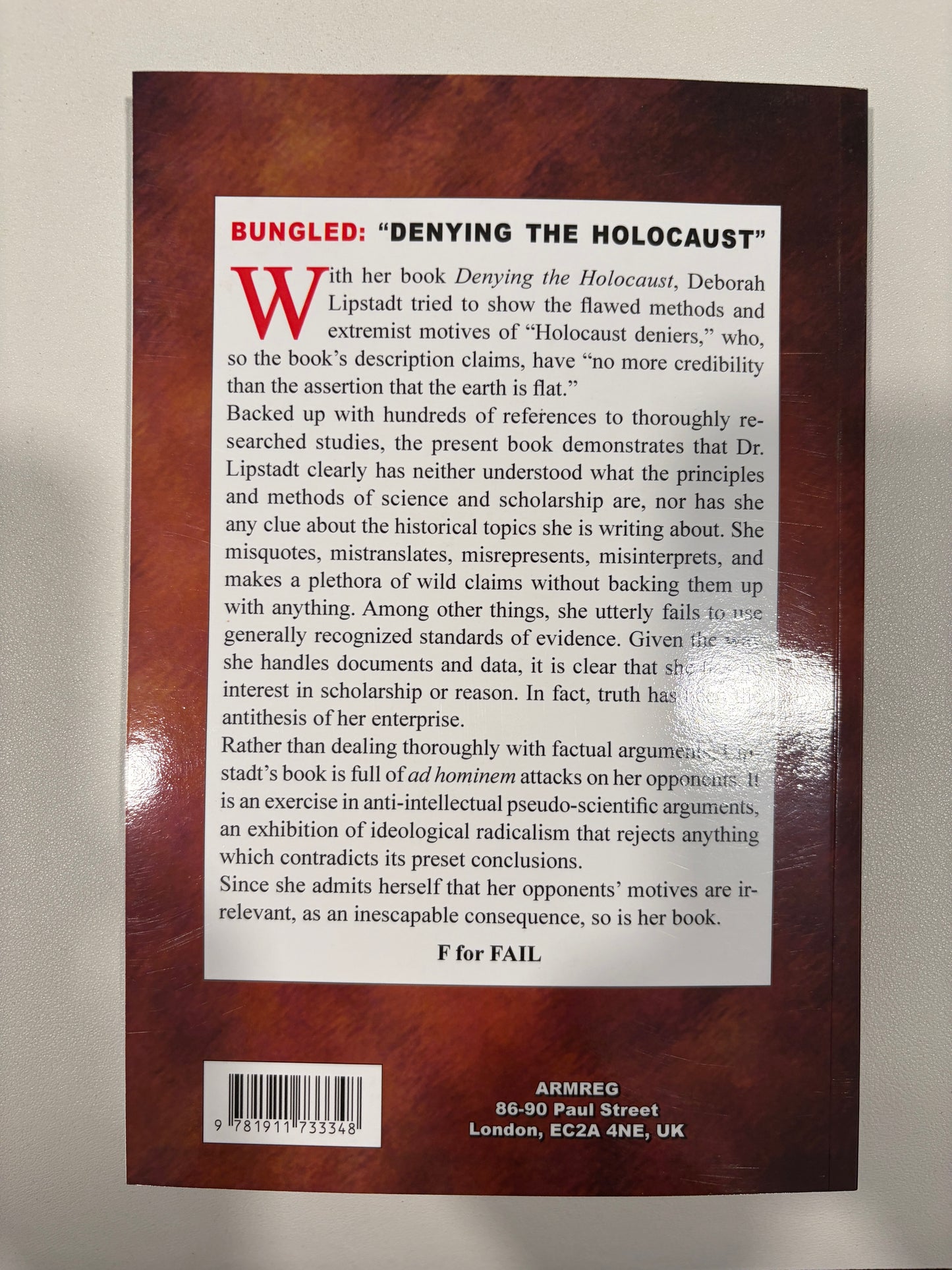 Bungled: Denying the Holocaust by Germar Rudolf PB
